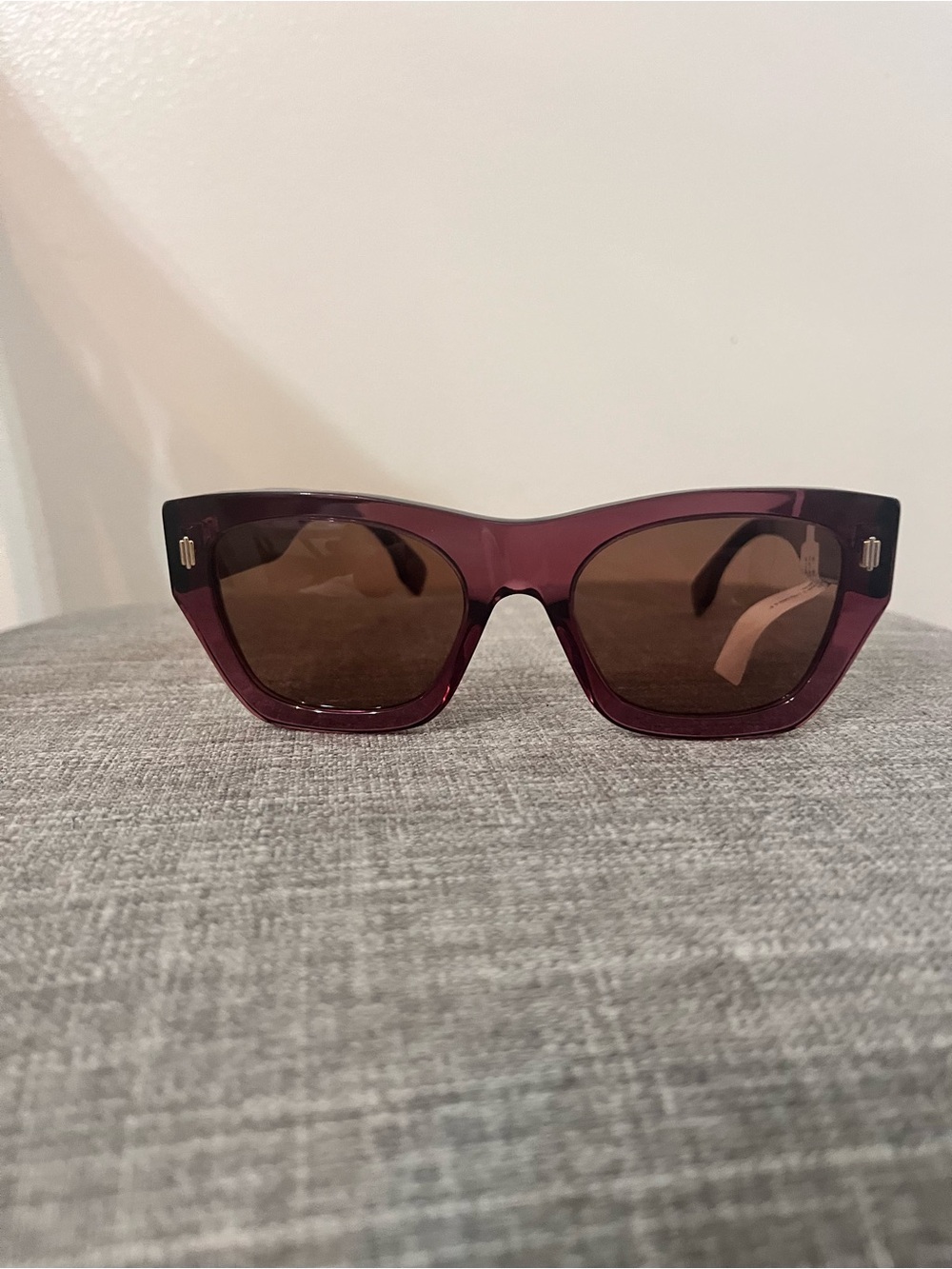 Fendi Purple Cat-Eye Sunglasses with Brown Lenses